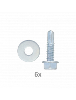 Set skrutiek s podložkami pre hrebeň nylon-kov CREM-P, 6ks