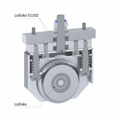 Otočné vodiace koliesko Combi Arialdo 80mm, pre U profil ø16mm