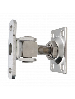 Záves M16 s platňou 75 x 55 mm, otvárateľný 90°, nastaviteľný, nerezový