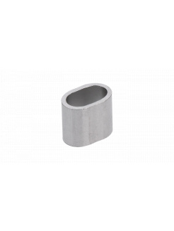 Nerezová lisovacia spojka pre dve 4.0mm lanká, Nerez/ AISI 316