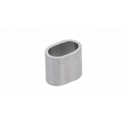 Nerezová lisovacia spojka pre dve 4.0mm lanká, Nerez/ AISI 316