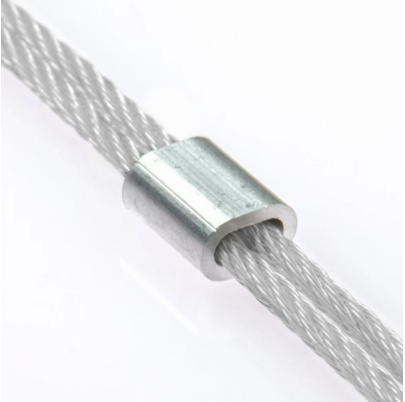 Nerezová lisovacia spojka pre dve 3.0mm lanká, Nerez/ AISI 316