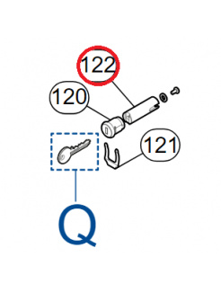 PMD2103.4610 hriadeľ pre zámok pre M3BAR/M5BAR