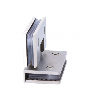 Záves medzi sklo a sklo 90°, sklo 8-10mm, brúsená AISI304