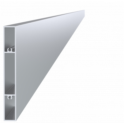 Poškodený profil 120x16mm, L-6000mm, hliník bez povrchovej úpravy