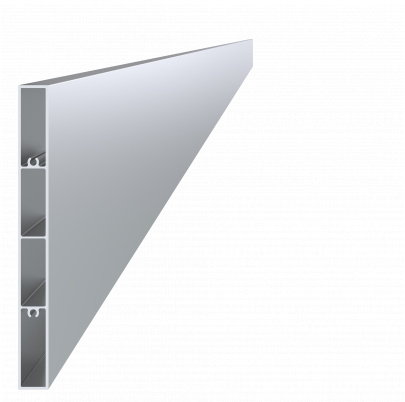 Poškodený profil 160x16mm, L-6000mm, hliník bez povrchovej úpravy