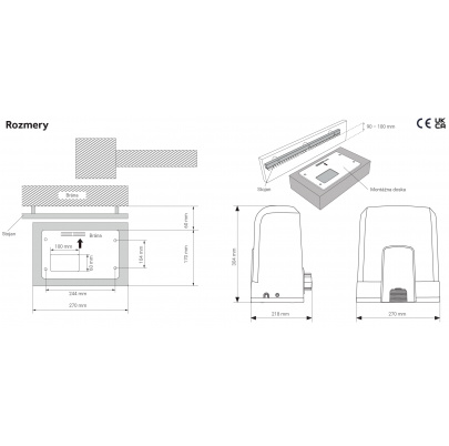 LiftMaster sada pre posuvnú bránu do 600kg