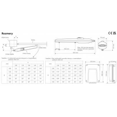 LiftMaster sada pre dvojkrídlovú bránu do 3,0m/krídlo