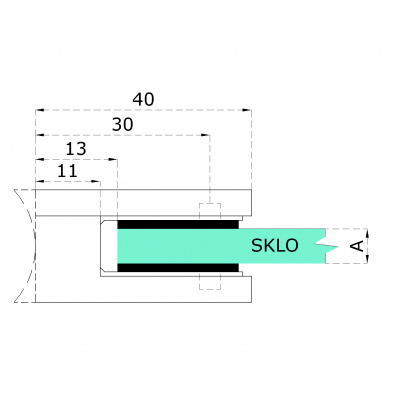 Gumičky na sklo 6.76 mm, k držiaku EB1-AM01/AM41/AM31