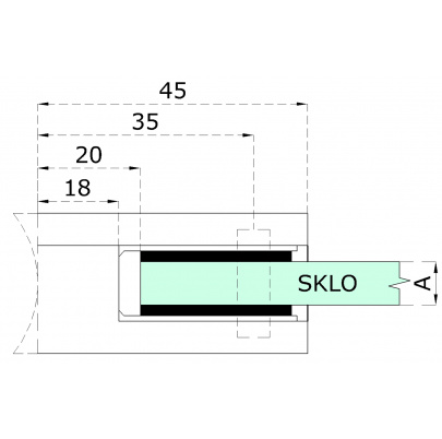 Gumičky na sklo 6.76mm, k držiaku EB1-AP06/EB1-AP46
