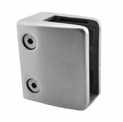 Svorka plochá na 40x40mm, sklo 14-17.52mm, brúsená AISI304