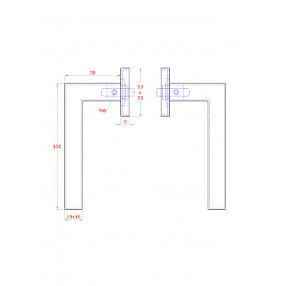 Kľučka, L-130mm, brúsená nerez AISI304