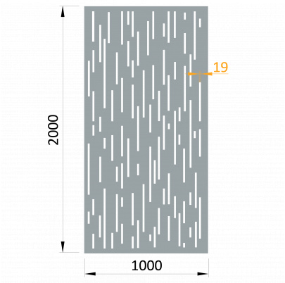 AL plech, vzor 8312, 1000x2000x3mm, bez povrchovej úpravy
