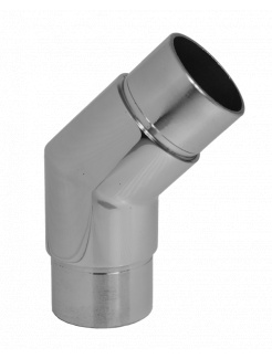 Spojka rohová 45° na trubku ø42.4mm, leštená AISI304