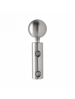 Úchyt pre nerezové lanko ø 4mm (61mm /ø 12/20mm), brúsená nerez K320 /AISI304