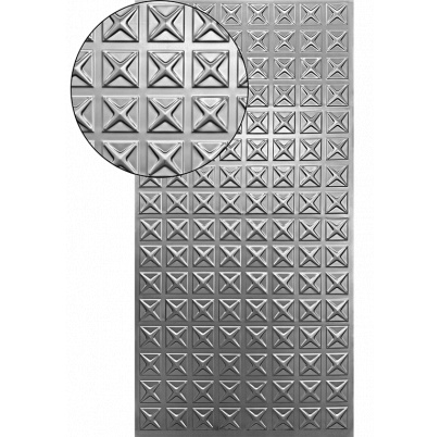 Plech  pozinkovaný, 2000x1000x1,2mm - kríž, 3D vzor