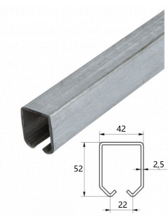 Profil MEDIO 42x51x2.5mm, dĺžka 2m