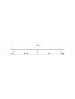 Madlo 2250mm ø 42.4mm s ukončením, brúsená nerez AISI316
