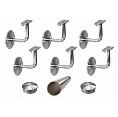 Madlo 5250mm ø 42.4mm s ukončením, brúsená nerez AISI316