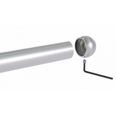 Ukončenie na trubku ø42.4mm, brúsená AISI304