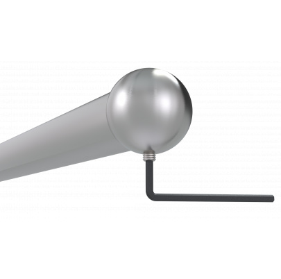 Ukončenie na trubku ø42.4mm, brúsená AISI304