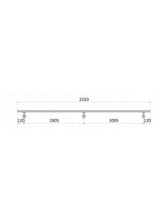 Led madlo ø 42.4mm, L-2250mm, brúsená nerez AISI304