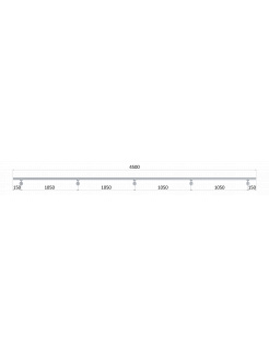 Led madlo ø 42.4mm, L-4500mm, brúsená nerez AISI304