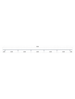 Led madlo ø 42.4mm, L-5500mm, brúsená nerez AISI304