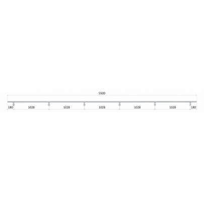 Led madlo ø 42.4mm, L-5500mm, brúsená nerez AISI304