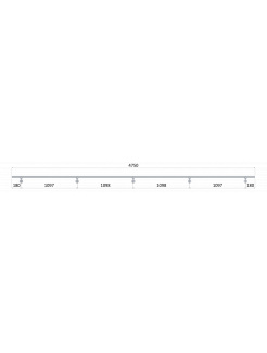 Led madlo ø 42.4mm, L-4750mm, brúsená nerez AISI304