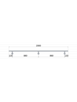 Led madlo ø 42.4mm, L-2000mm, brúsená nerez AISI304