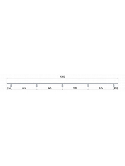 Led madlo ø 42.4mm, L-4000mm, brúsená nerez AISI304