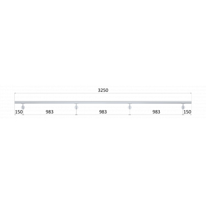 Madlo ø 42.4mm, L-3250mm, brúsená nerez AISI304