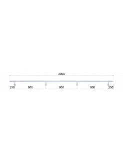 Madlo ø 42.4mm, L-3000mm, brúsená nerez AISI304