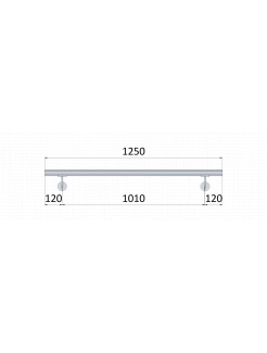 Madlo ø 42.4mm, L-1250mm, brúsená nerez AISI304