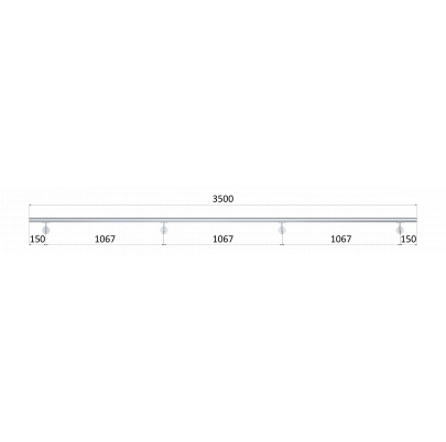 Madlo ø 42.4mm, L-3500mm, brúsená nerez AISI304