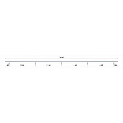 Madlo ø 42.4mm, L-5000mm, brúsená nerez AISI304