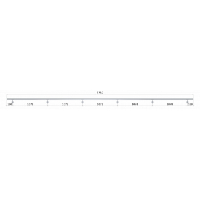 Madlo ø 42.4mm, L-5750mm, brúsená nerez AISI304
