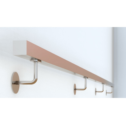 Madlo 40x40mm, L-750mm, brúsená nerez AISI304