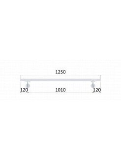 Madlo 40x40mm, L-1250mm, brúsená nerez AISI304