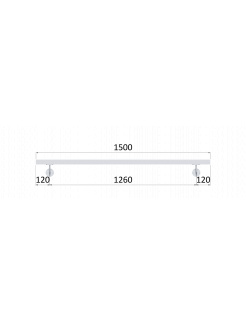Madlo 40x40mm, L-1500mm, brúsená nerez AISI304