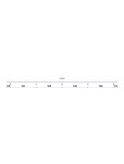 Madlo 40x40mm, L-4250mm, brúsená nerez AISI304