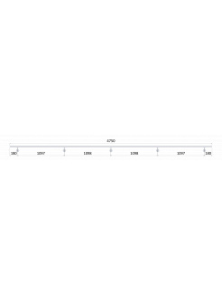 Madlo 40x40mm, L-4750mm, brúsená nerez AISI304