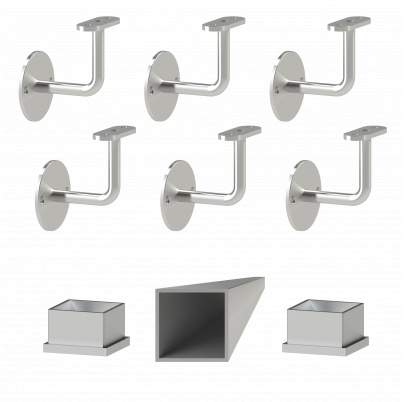 Madlo 40x40mm, L-6000mm, brúsená nerez AISI304