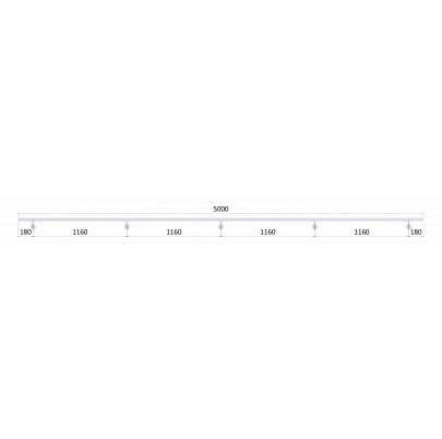 Madlo 40x40mm, L-5000mm, brúsená nerez AISI304