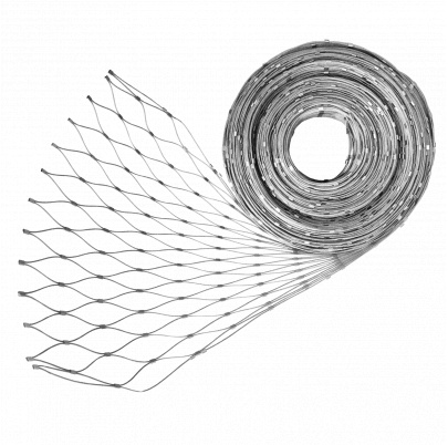 Lanková sieť, 0.8mx25m, oko 60x104mm, t-2mm, nerez AISI316
