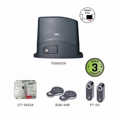 900KTU4324KSD TURBO S KIT pre posuvné brány do 400kg, 24V