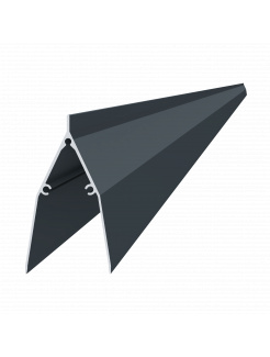 Profil 86x46mm, L-2000mm, , práškový lak, štruktúra RAL7016