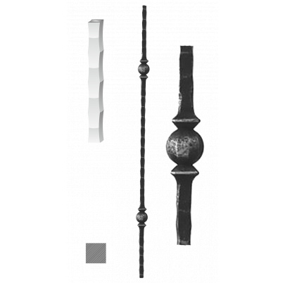 Tyč 12x12, H-1000mm