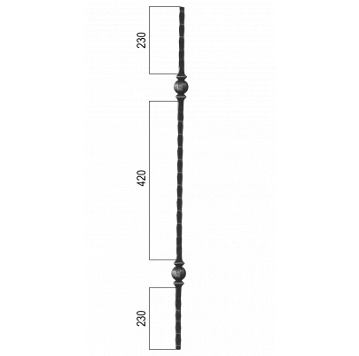 Tyč 12x12, H-1000mm
